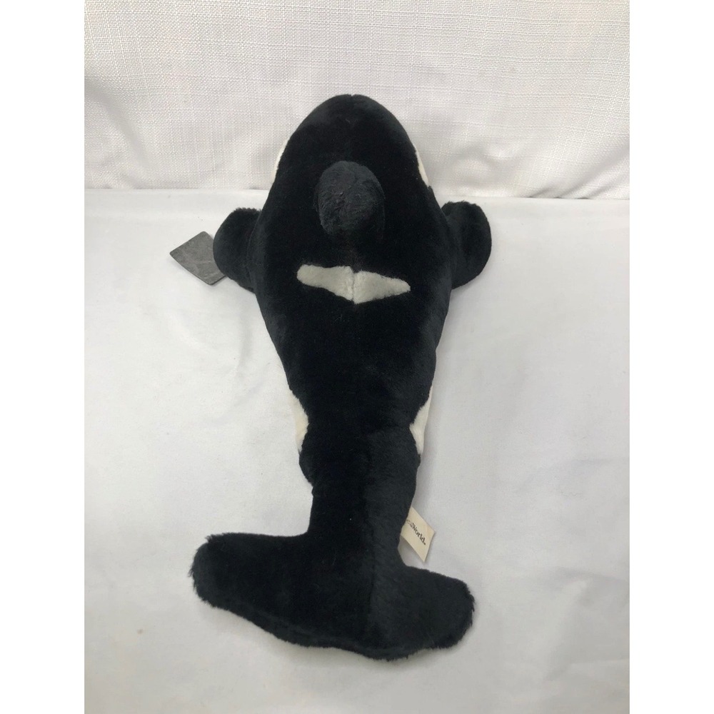 SeaWorld Orca Killer Whale Plush Stuffed Animal Shamu Black White 13 Inch - Picture 4 of 9